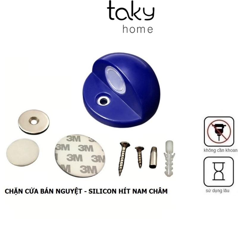 Chặn Cửa Bán Nguyệt Hít Nam Châm, Chặn Cửa Gắn Sàn Giúp Hạn Chế Va Đập Cho Cánh Cửa, Nhiều Màu Lựa Chọn, An Toàn Cho Trẻ Nhỏ. TakyHome 1250