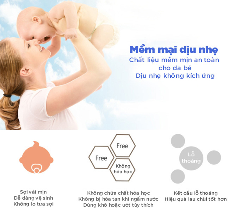 Khăn Vải Khô Đa Năng Ihomeda Oma Baby (80 Khăn)