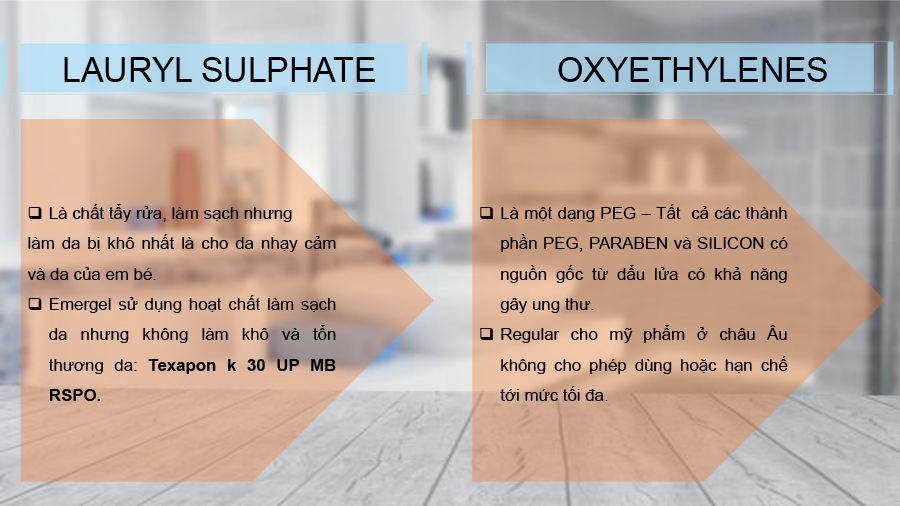 Không chứa chất bảo quản Lauryl Sulphates và Oxyethylenes