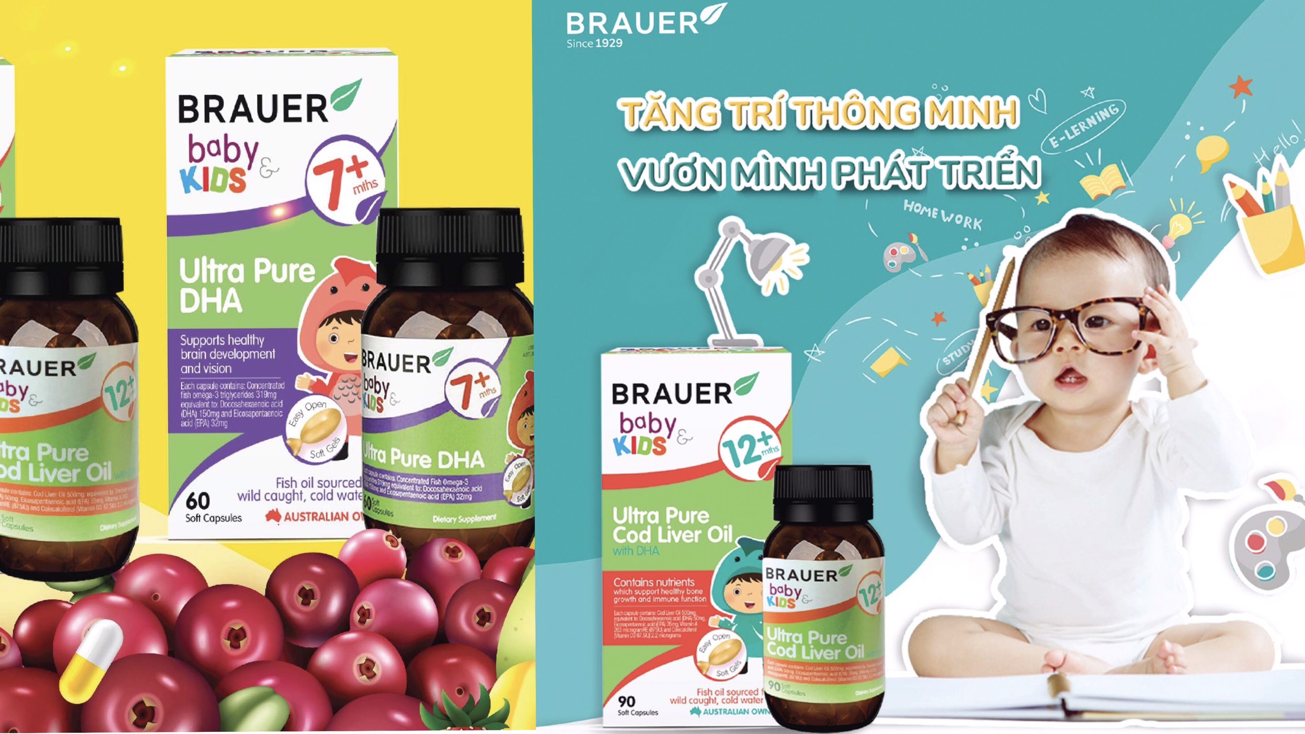 DHA tinh khiết cho bé Brauer Ultra Pure