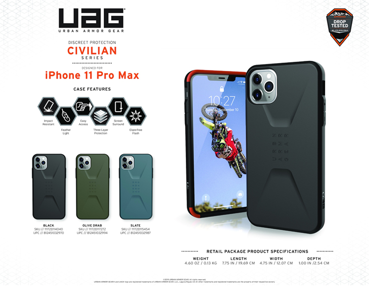 Ốp lưng iPhone 11 Pro Max UAG Civilian Series