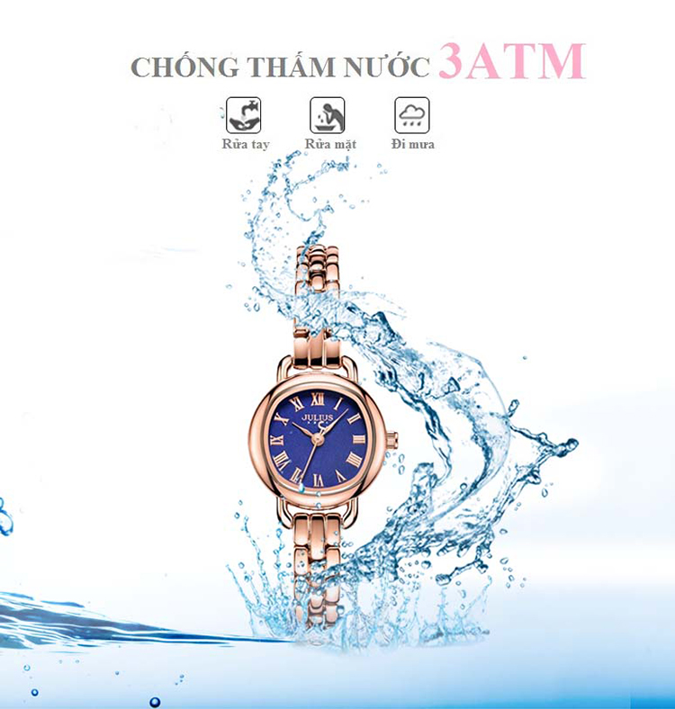 Đồng Hồ Nữ Julius JA-1150D (Đồng Xanh)