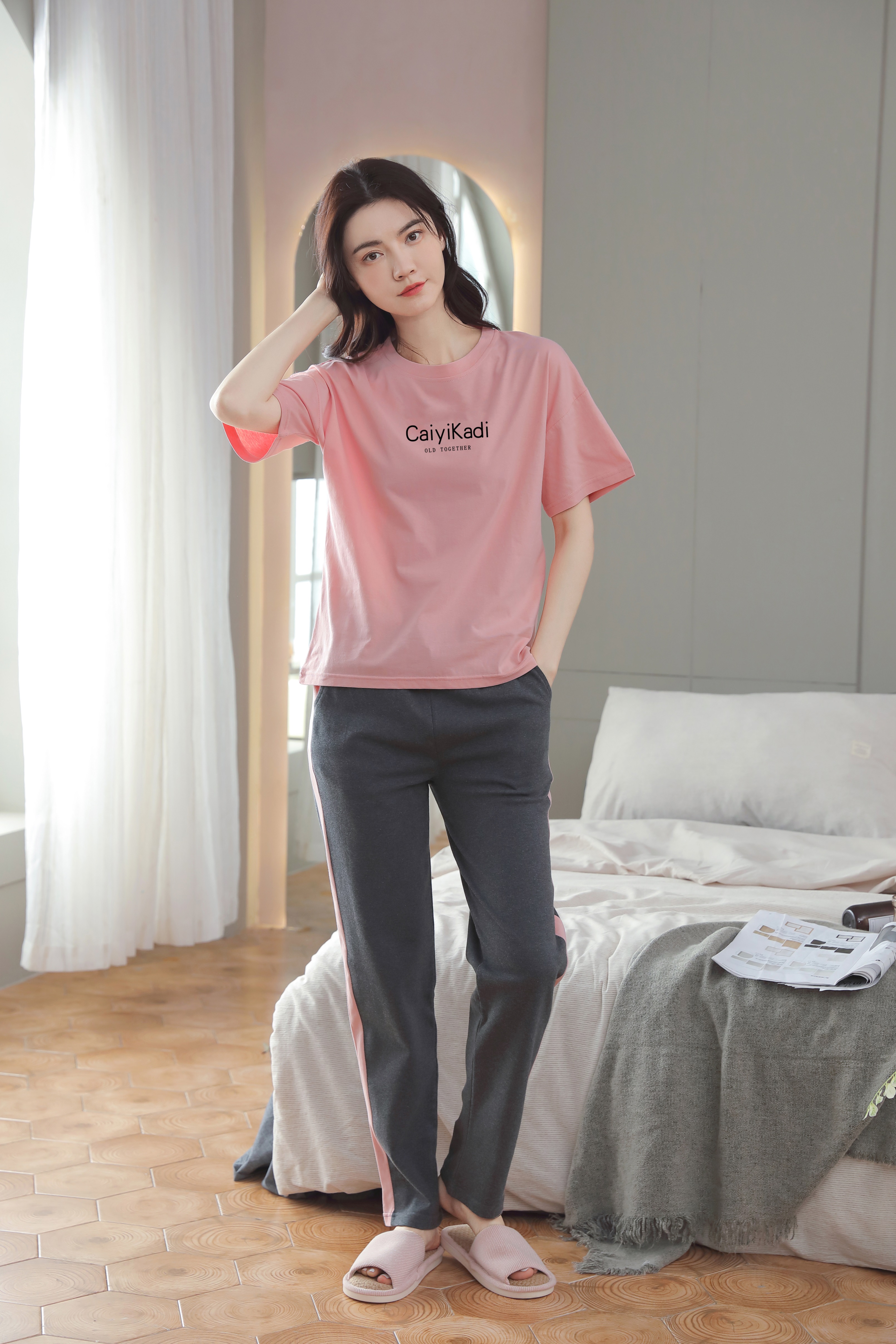 Đồ bộ dài cotton cao cấp mịn đẹp 8011