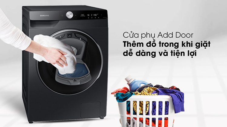 Máy Giặt Samsung AI AddWash Inverter 12kg WW12TP94DSB/SV - Chỉ giao HCM