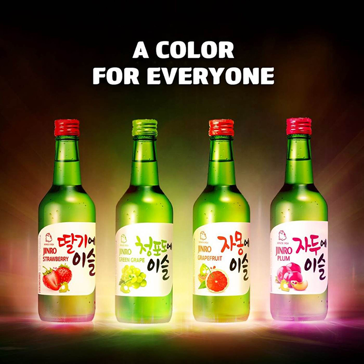 Rượu Soju Hàn Quốc Jinro Greengrape (Nho) 13% 360ml Không Hộp 3