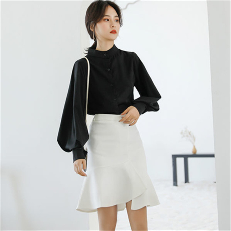 Áo sơ mi nữ tay dài công sở form rộng phong cách đẹp sang trọng trẻ trung vải lụa mềm mịn-MNV01
