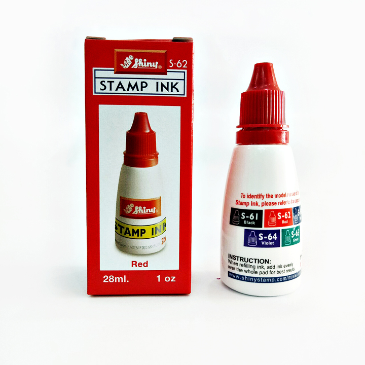Mực dấu Shiny dùng trên giấy (Lựa chọn màu mực: Xanh, Đỏ, Đen) - Hàng nhập khẩu