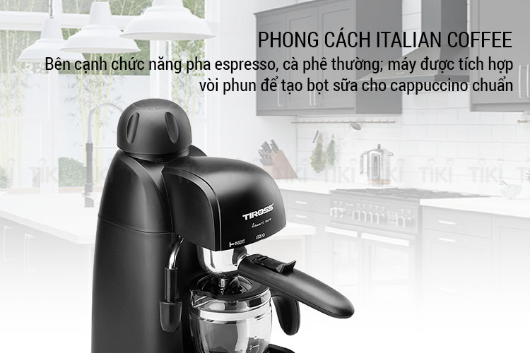 Máy Pha Cà Phê Espresso Tiross TS620 - Hàng Chính Hãng