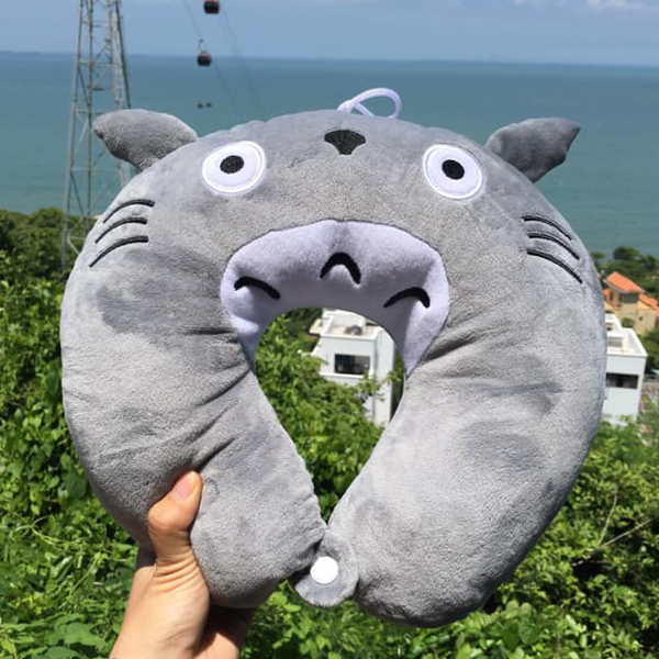 Gối Chữ U Mèo Totoro U24 (Màu Xám)