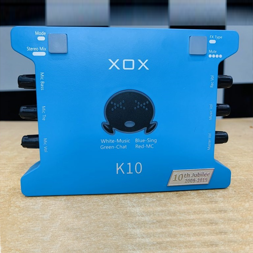 soundcard xox k10 10th màu xanh lam