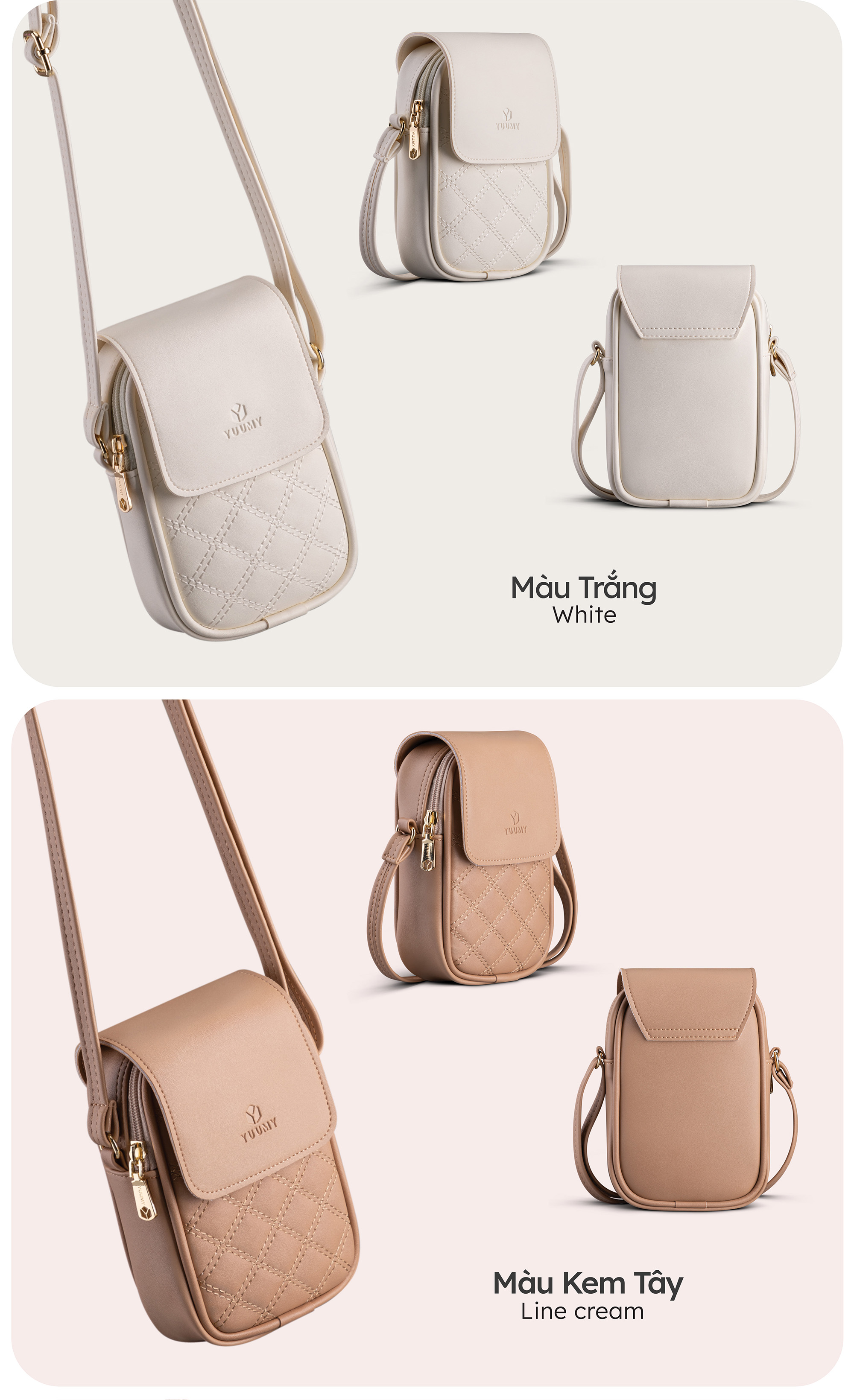 Túi Yuumy ( Thời trang nữ đi chơi size 11 - Túi đeo chéo da Seasand YN150 )