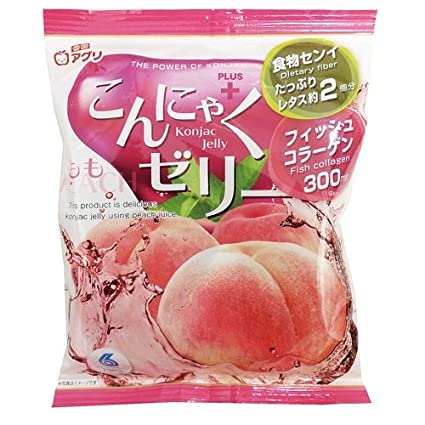 Combo 6 gói Thạch trái cây Konjac Jelly Aguri vị Đào gói 115gr 1