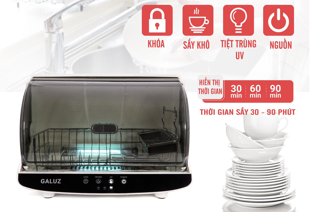 Máy Sấy Và Diệt Khuẩn Bát Đĩa Galuz 30 Lít BJG 42