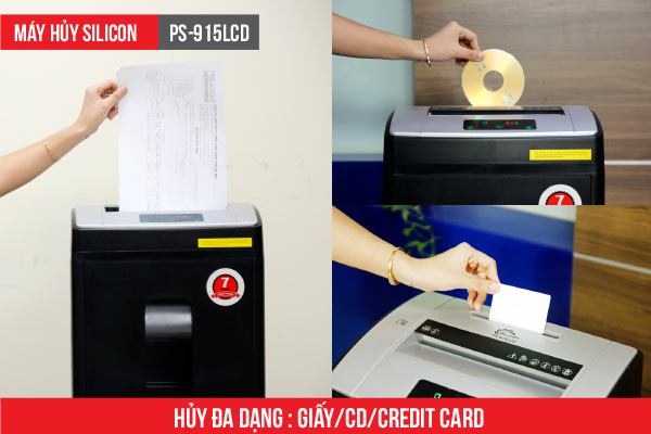 Máy Hủy Tài Liệu Silicon PS-915LCD