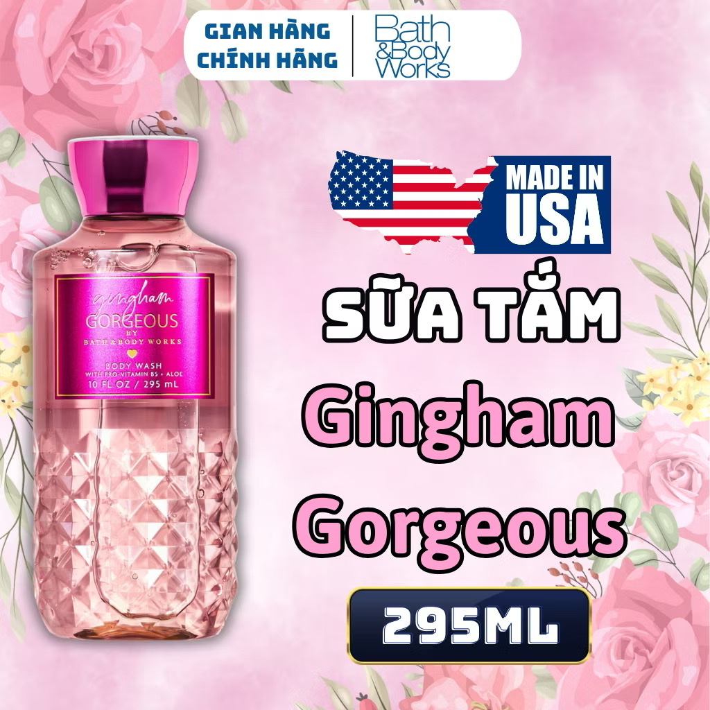 Body Mist Bath And Body Works Nam Nữ Chính Hãng Gingham Gorgeous, Xịt Thơm Body Toàn Thân Hương Nước Hoa 236ml