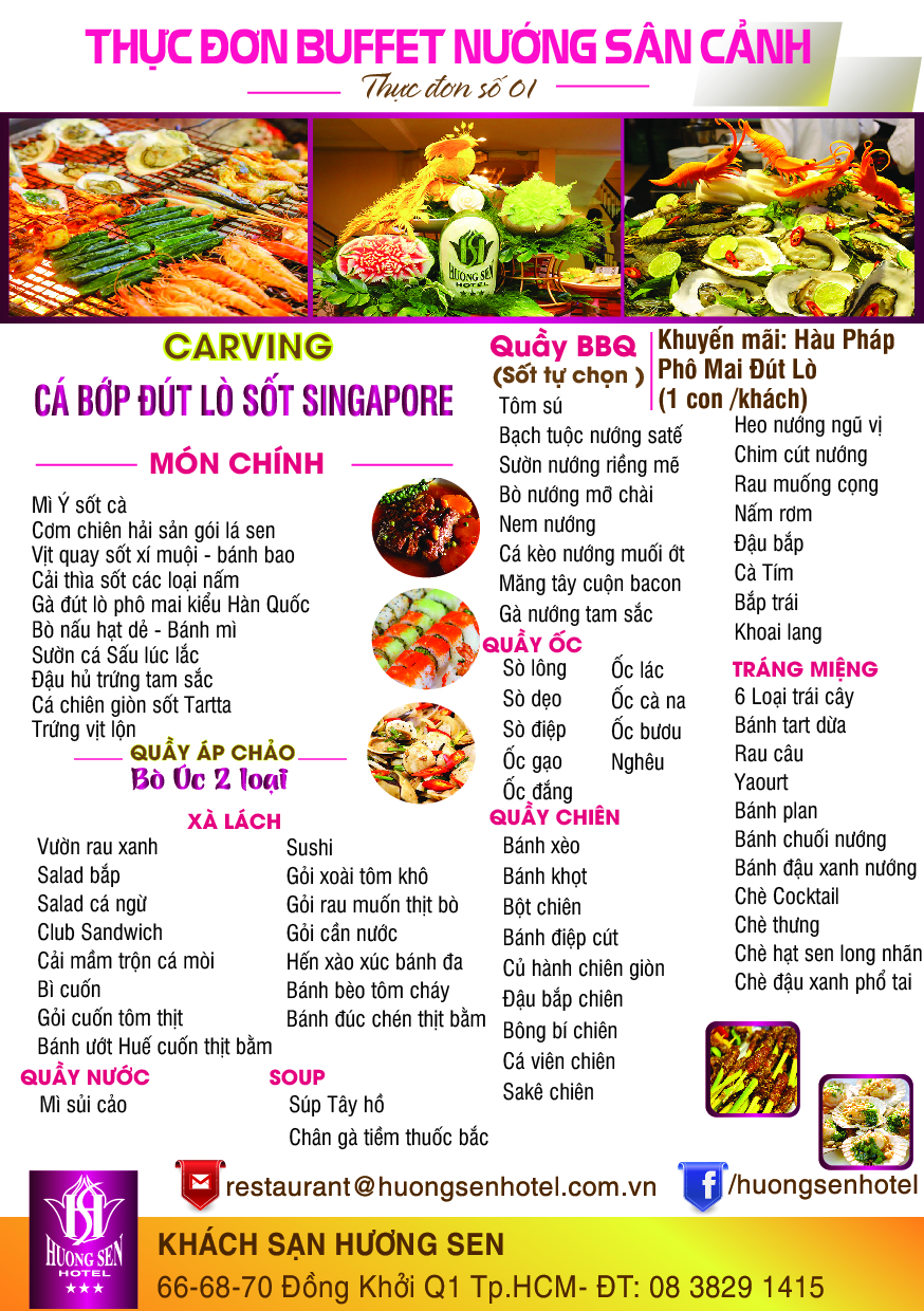 Khách Sạn Hương Sen - Buffet Nướng Rooftop Sân Thượng