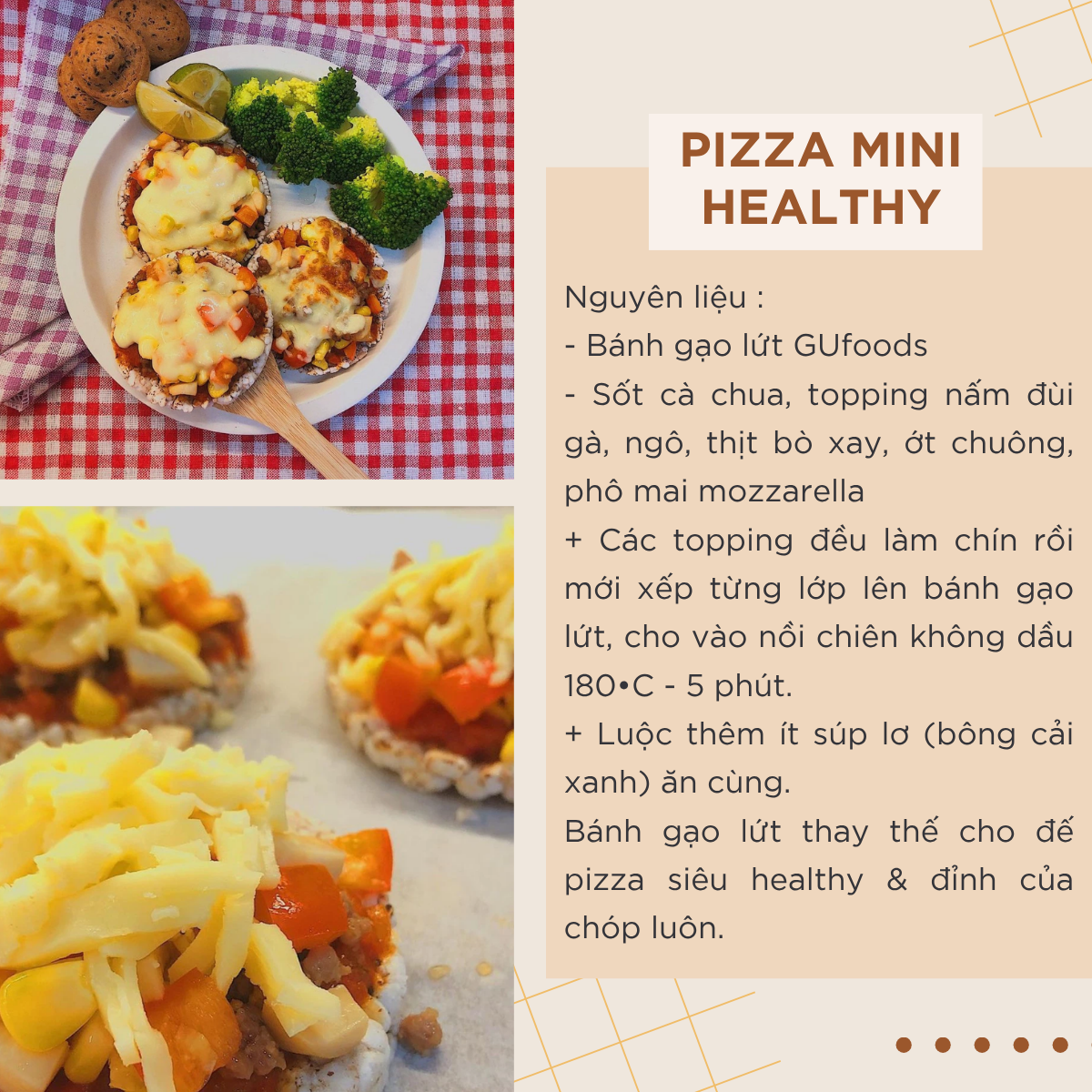Bánh gạo lứt GUfoods - Không chiên dầu, Không đường, Từ gạo và ngũ cốc nguyên hạt, Lành mạnh, Phù hợp Eat clean, Ăn vặt healthy, Thực dưỡng, Tập gym, Thuần chay, Đa dạng hương vị (túi 300g = 30 bánh)