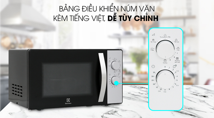 Lò vi sóng Electrolux EMG23K38GB 23 lít - HÀNG CHÍNH HÃNG