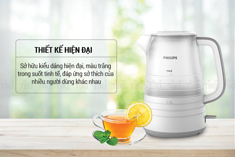 Bình Đun Siêu Tốc Philips HD9334 - 1.5L (Trắng)