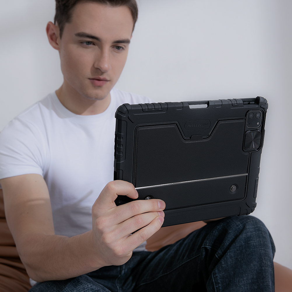 Bao Da Kèm Bàn Phím cho iPad Air 10.9 2020 / Air 4 / Air 5 / iPad Pro11 2020/2021 Nillkin Bumper Combo Case Keyboard (Có khe cắm bút Apple Pencil) - Hàng Chính Hãng