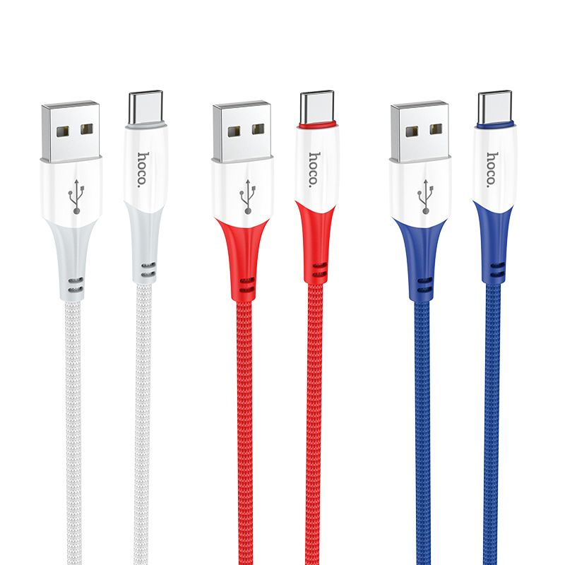 Dây cáp sạc nhanh, truyền dữ liệu USB to Type-C HOCO X70 Sạc Nhanh 3A dùng cho Samsung S21, Xiaomi ,Realme, Poco X3, Huawei,...Android -Hàng chính hãng