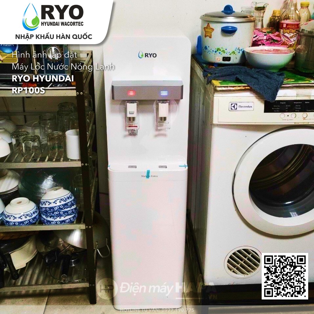 Ảnh lắp đặt thực tế của Máy Lọc Nước Nóng Lạnh RYO Hyundai RP100S - Nhập khẩu Hàn Quốc - Hàng Chính Hãng - 05