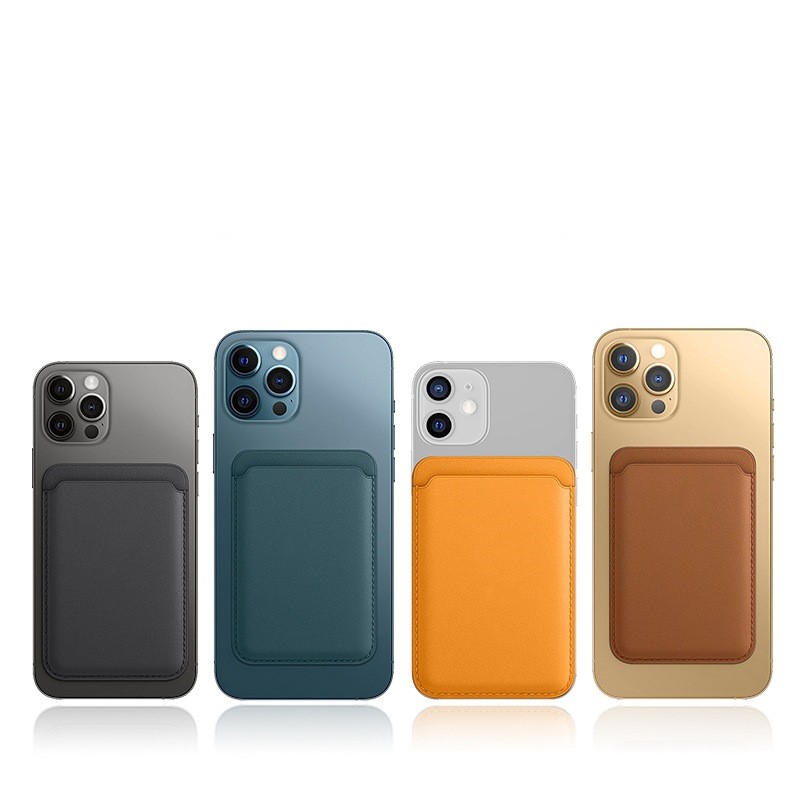 Ví Da Leather Wallet with Nam Châm Từ Tính Dành Cho iPhone 12 / iPhone 12 Pro / iPhone 12 Promax/ 13 Promax/ 13/ 13 Pro/ 14 Promax/ 14 pro/ 14 Plus/ 14/ 15 Promax/ 15/ iphone 16 (có Logo Táo )_ Hàng chính hãng