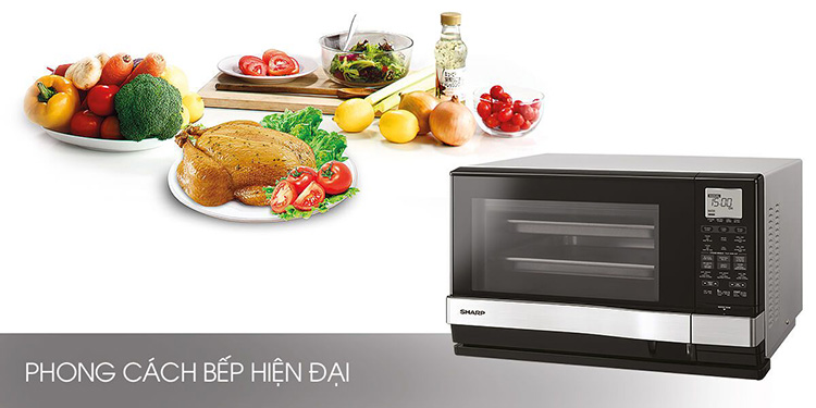 Lò Vi Sóng Hơi Nước Sharp AX-1100VN(S) (27 Lít)