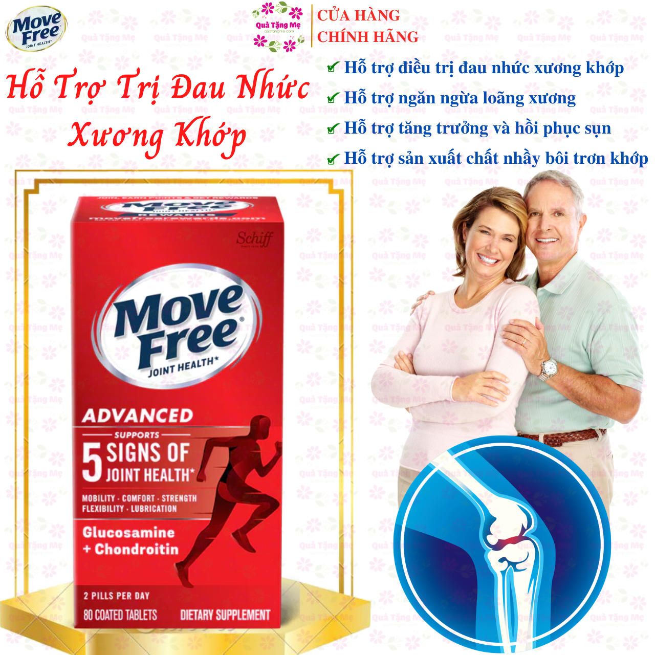 trị đau nhức xương khớp Schiff Move Free Mỹ