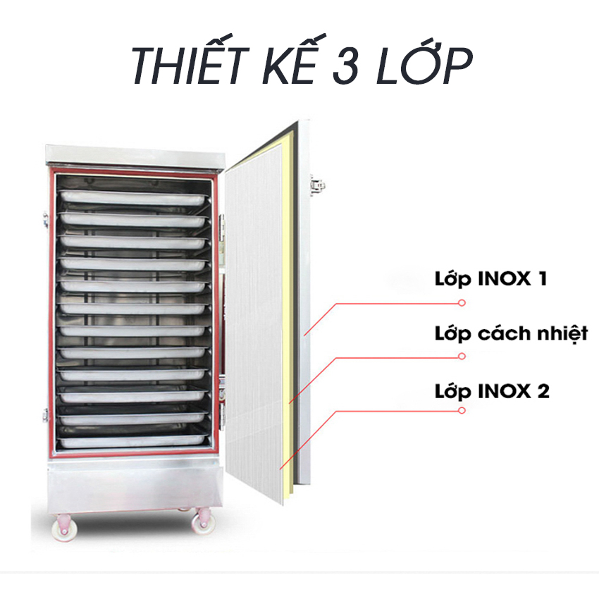 Tủ hấp giò chả bằng điện 8 khay Newsun  (40kg/mẻ) - không tủ điều khiển (Ảnh 21)