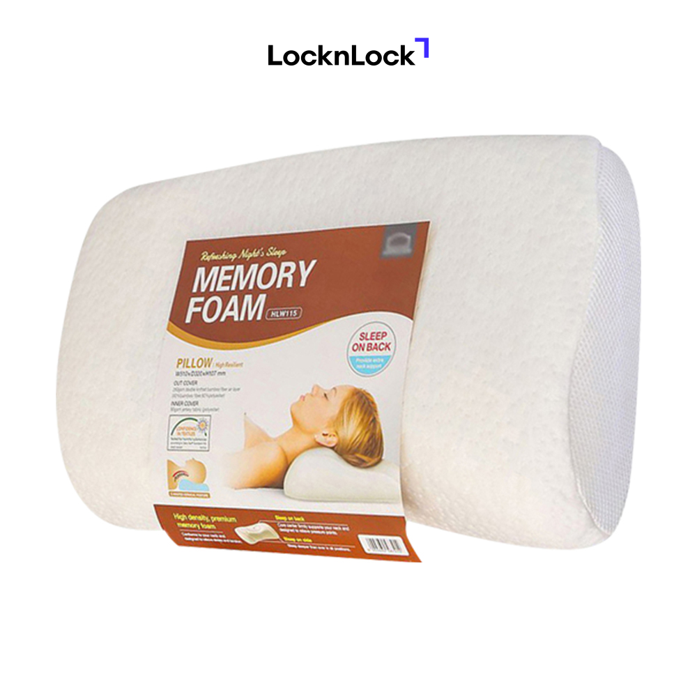 Gối Mềm HR Foam Có Lõm Lock&amp;Lock HLW115 51 x 32 cm - Trắng