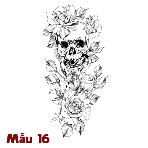 Hình Xăm To Miếng Dán Tạm Thời Tattoo Chống Nước Lâu Trôi Quyến Rũ