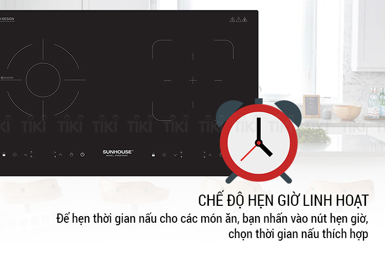 Bếp Đôi Điện Từ Hồng Ngoại Sunhouse SHB9104MT - Hàng chính hãng