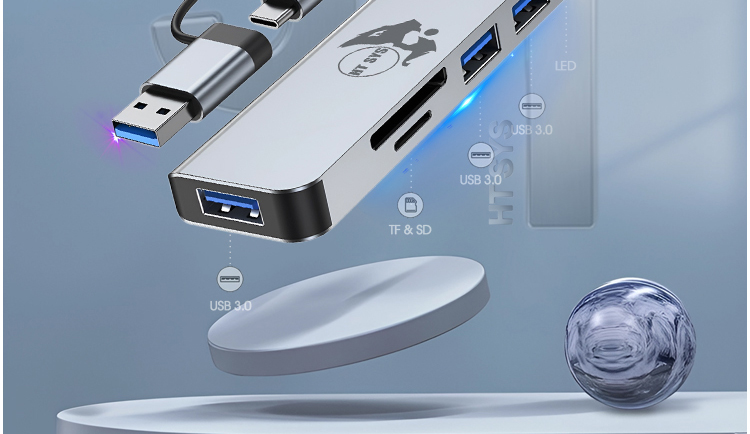 hub type c, hub usb ht sys 5in1