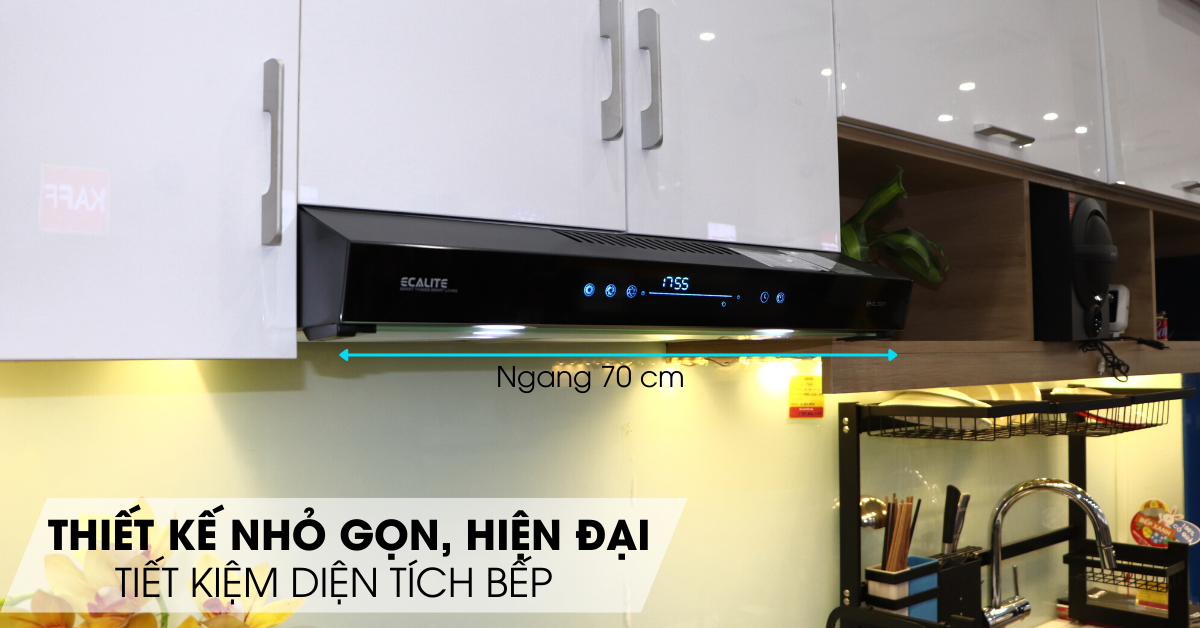 Máy hút mùi Ecalite EH-CL700T thiết kế nhỏ gọn