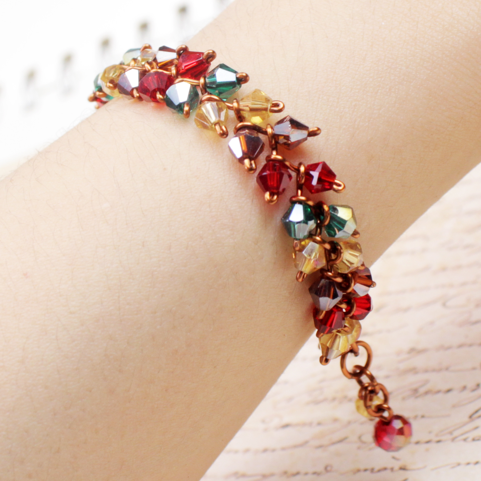 Vòng tay pha lê đẹp màu sắc thời trang cho nữ VTPL0006