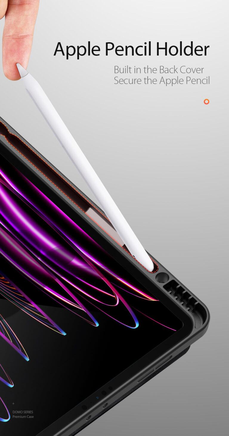 Bao Da Dành Cho iPad Pro 12.9 2020 / 2021 / 2022 Dux Ducis Domo Series Có Khe Cắm Bút, Tự Động Tắt Mở - Hàng Chính Hãng