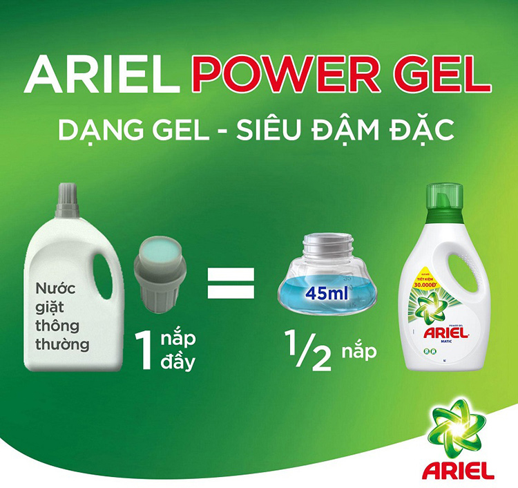 Nước Giặt Ariel Dạng Chai (2.4Kg)