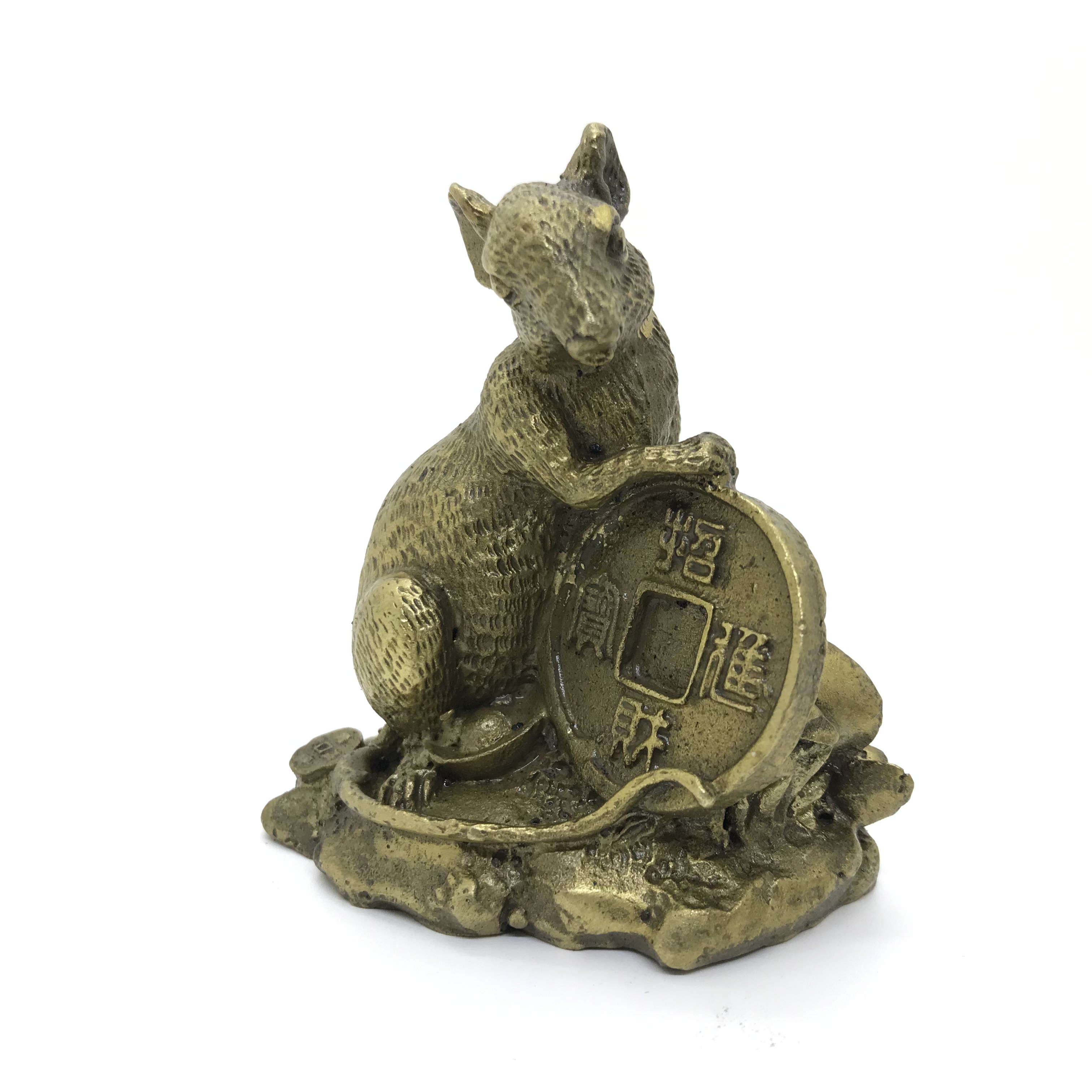 Tượng Đồng Hình Con Chuột Ôm Đồng xu  mang đến sung túc, ấm no , tài lộc thịnh vượng cho năm mới Canh Tý 2020