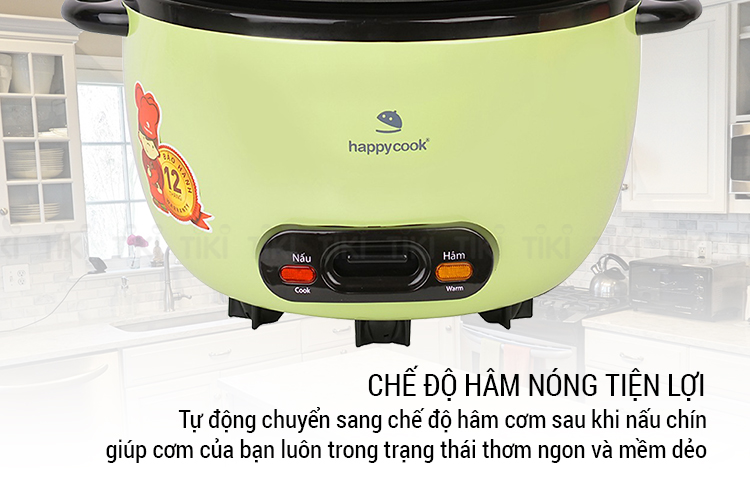 Nồi Cơm Điện Nắp Rời Cơ Happy Cook HCD-061A (0.6L) - Hàng chính hãng