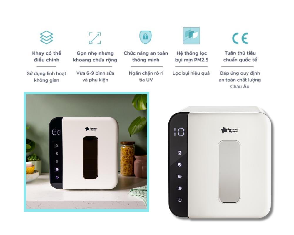 Máy tiệt trùng bằng tia UV và sấy khô Tommee Tippee