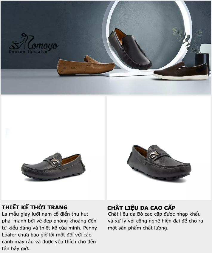 Giày Lười Nam Penny Loafer George TMN22801