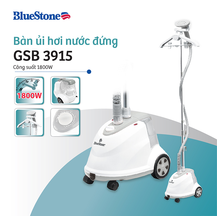 Bàn Ủi Hơi Nước Đứng Bluestone GSB-3915 (1800W) - Hàng chính hãng