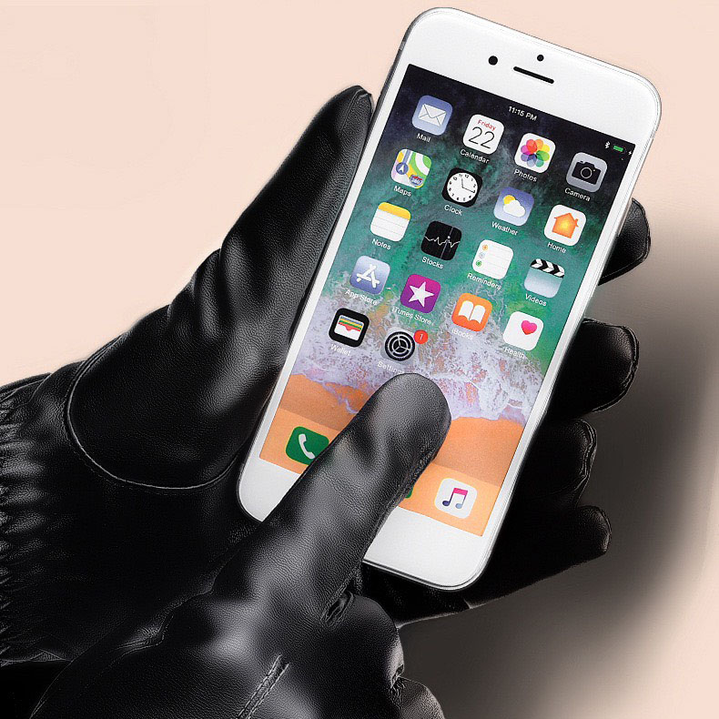 Bao tay da nam cảm ứng thời trang Hàn Quốc