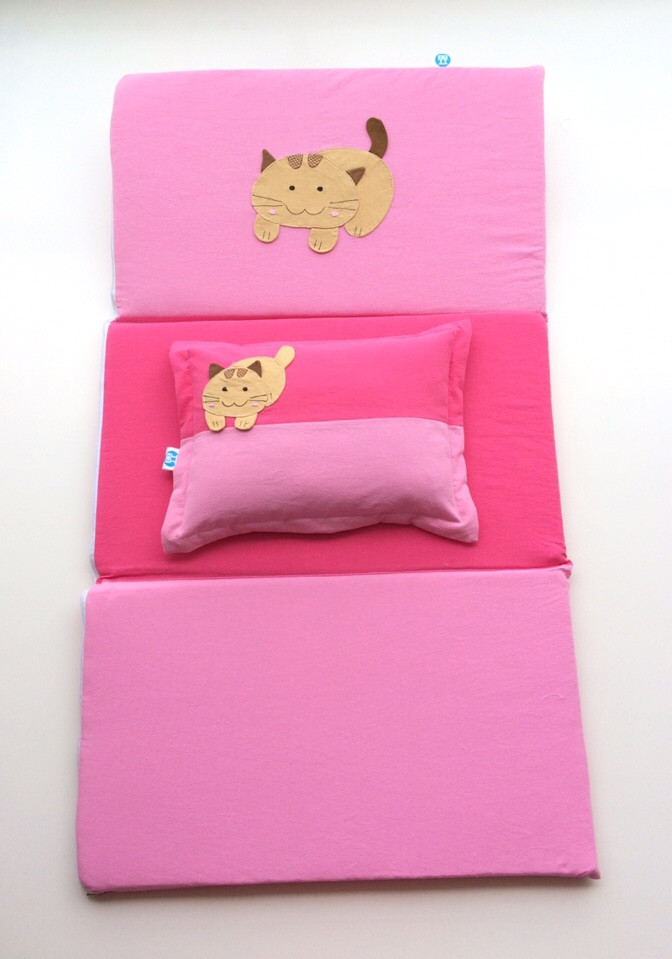 Bộ nệm gối gấp ba  xốp CHO BÉ 100% COTON _ Nệm gấp (70x120)cm 1 Gối nằm (30x40)cm