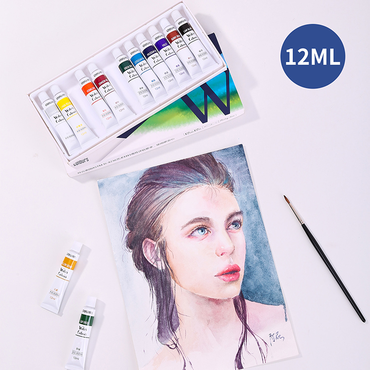 Màu Nước Dạng Tuýp Deli 73850 - 12 Màu