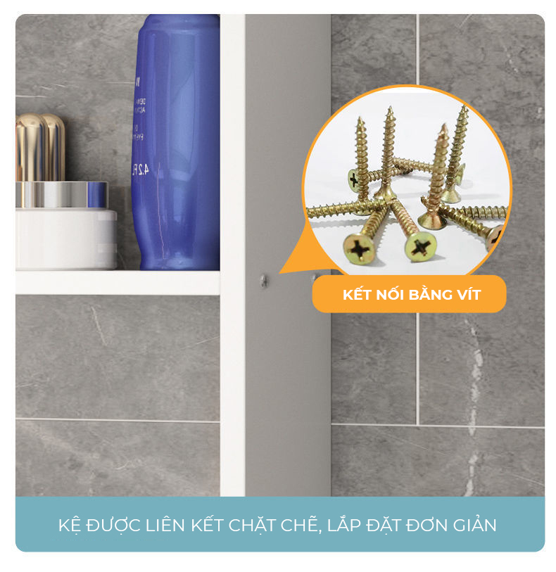 Kệ mỹ phẩm treo tường IGA gỗ mdf phủ melamin chống nước - GP331