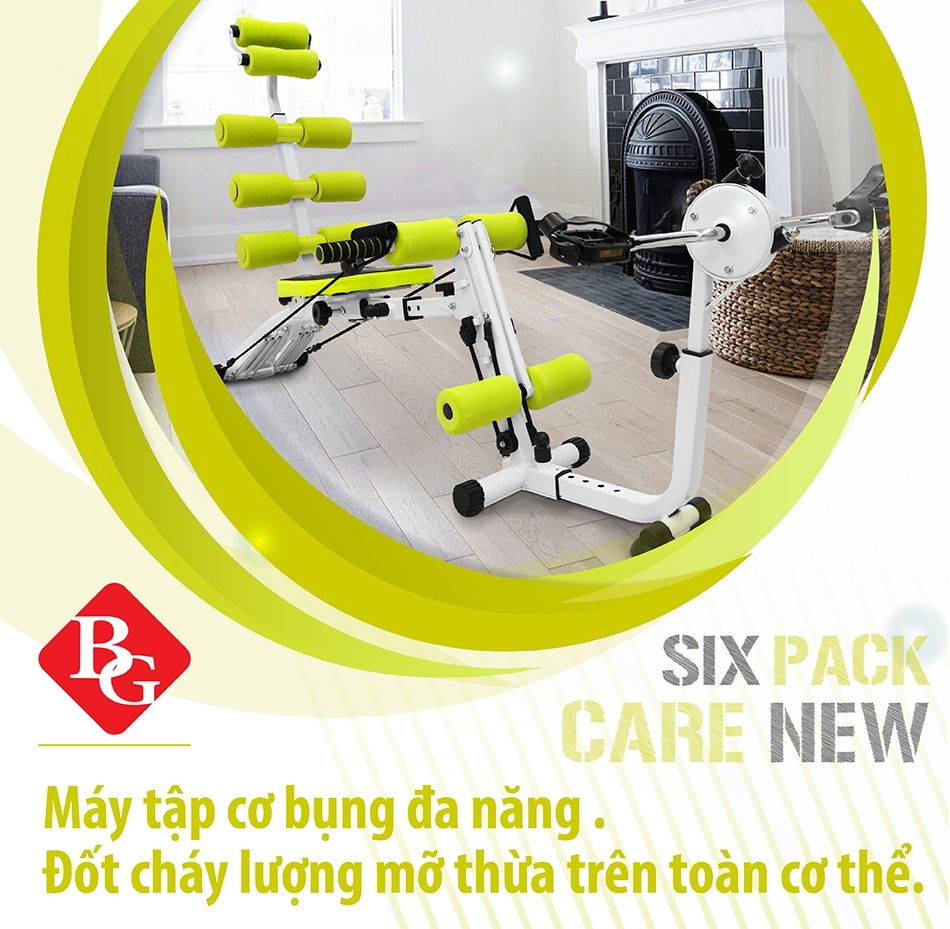 BG Máy tập cơ bụng đa năng New six pack care thiết kế mới 2018