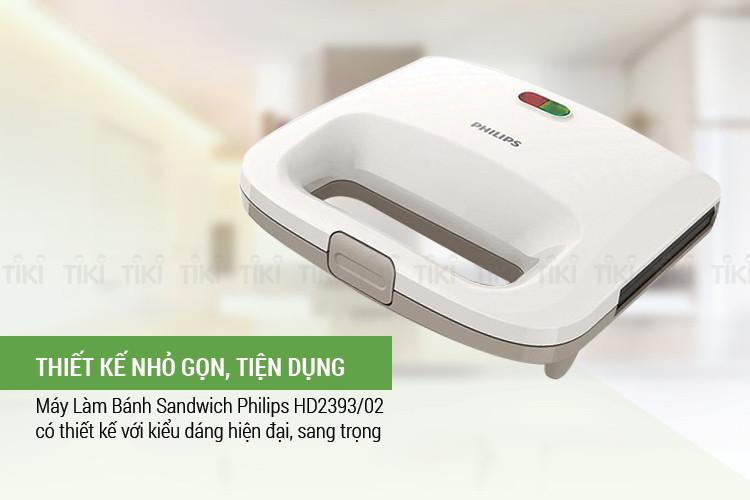 Máy Làm Bánh Sandwich Philips HD2393/02 (820W)