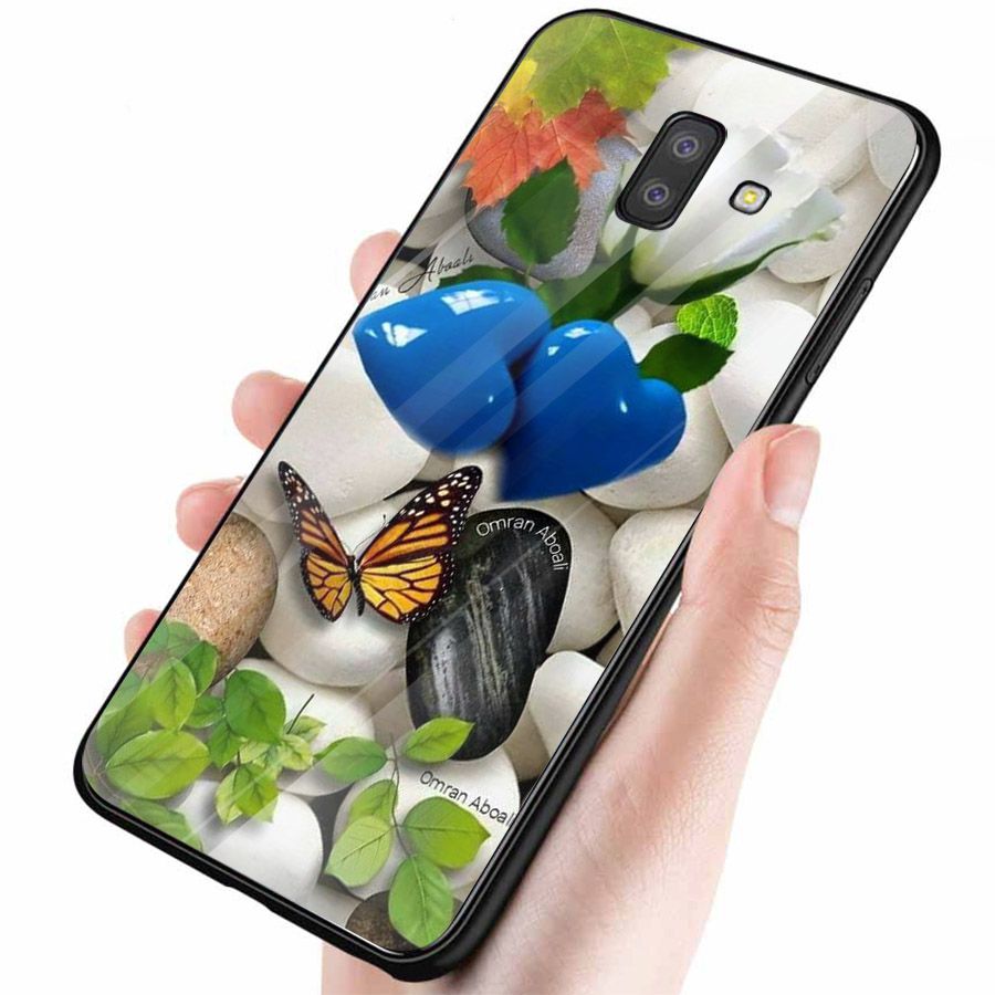 Ốp kính cường lực cho điện thoại Samsung Galaxy J6 - bướm đẹp MS BUOMD034